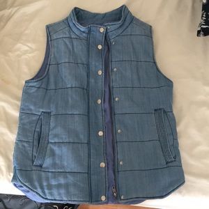Light blue denim vest